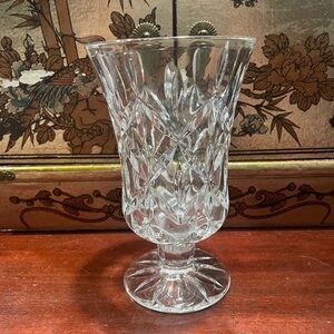 24% FULL LEAD CRYSTAL VASE BY BLOCK ~ HAND CRAFTED 6" TALL